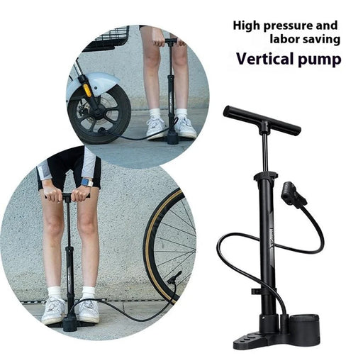 ENLEE E22127 Foot Pump 230 PSI High Pressure Bicycle Pump Presta Schrader Valve Compatible For Bike Basketball - 2