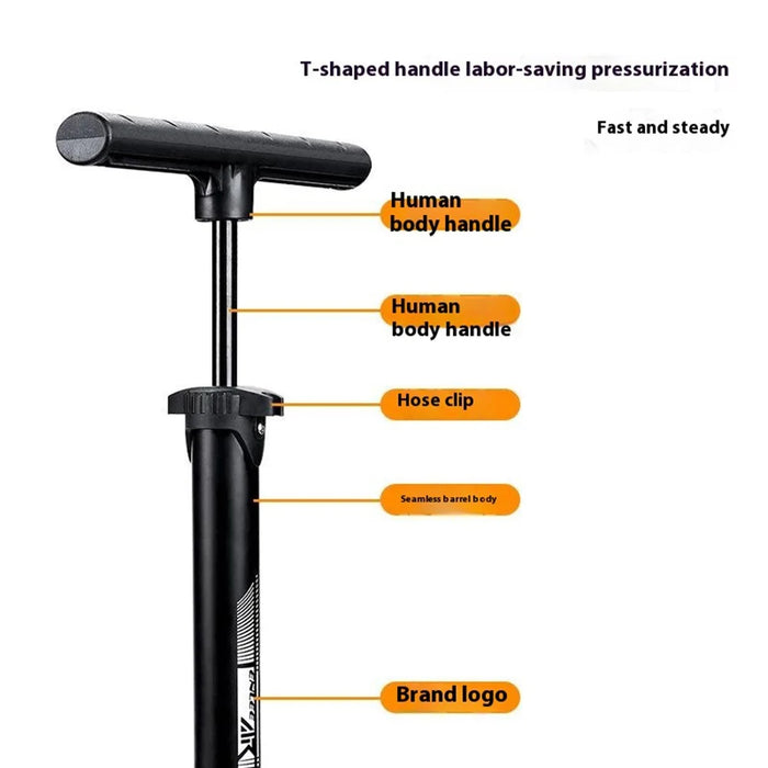 ENLEE E22127 Foot Pump 230 PSI High Pressure Bicycle Pump Presta Schrader Valve Compatible For Bike Basketball - 5