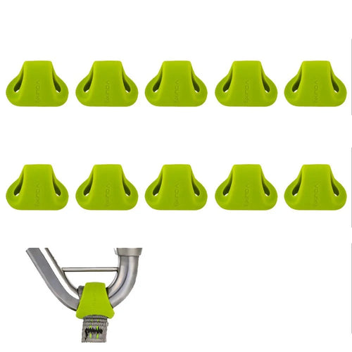 XINDA XD-PJ295 10Pcs Outdoor Rock Climbing Quickdraw Positioning Silicone Ring Triangle Rubber Anti Slip Sleeve - Green - 1