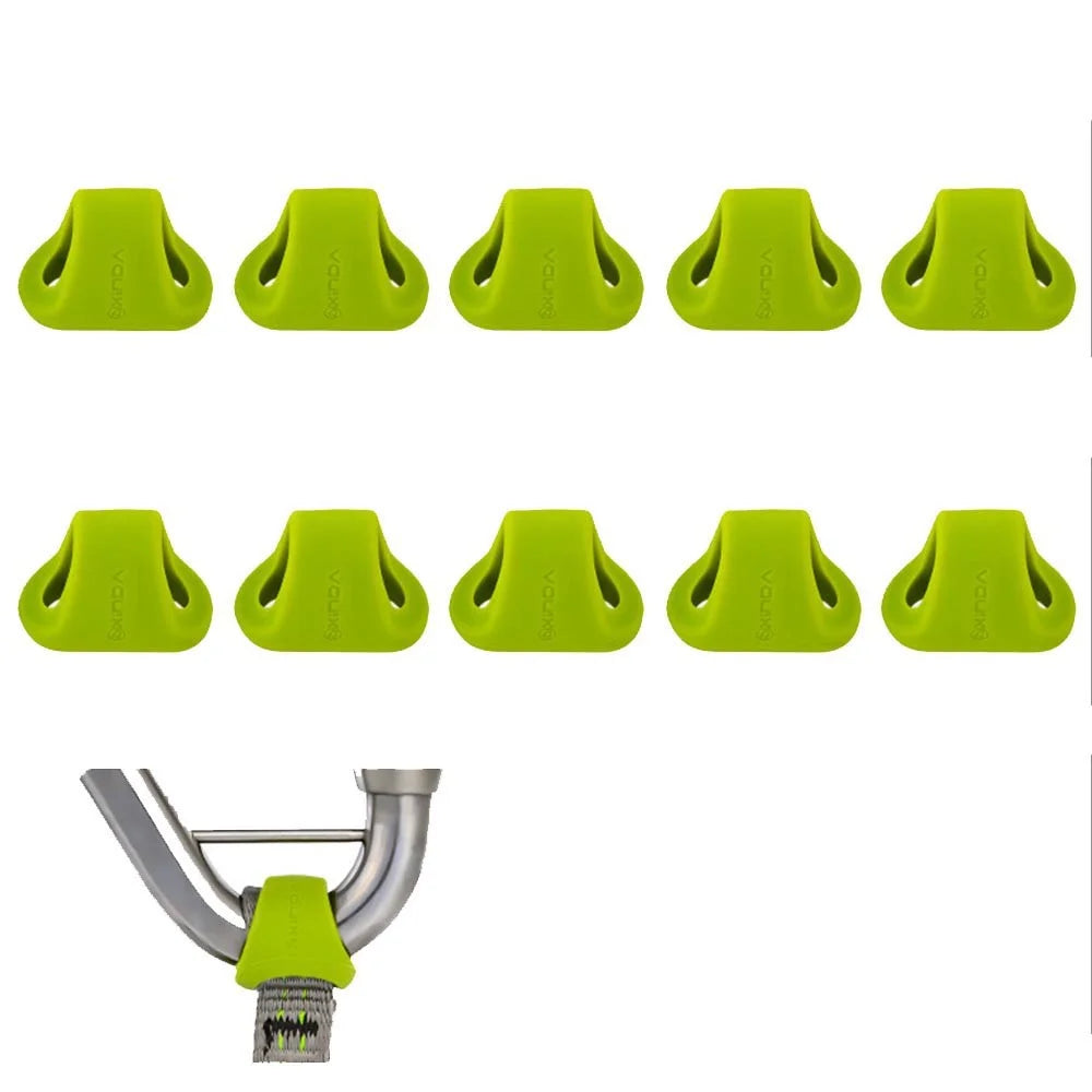 XINDA XD-PJ295 10Pcs Outdoor Rock Climbing Quickdraw Positioning Silicone Ring Triangle Rubber Anti Slip Sleeve - Green - 1