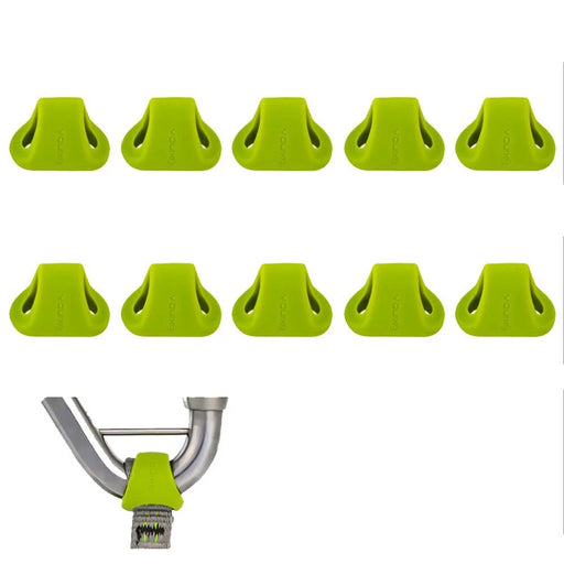 XINDA XD-PJ295 10Pcs Outdoor Rock Climbing Quickdraw Positioning Silicone Ring Triangle Rubber Anti Slip Sleeve - Green - 1