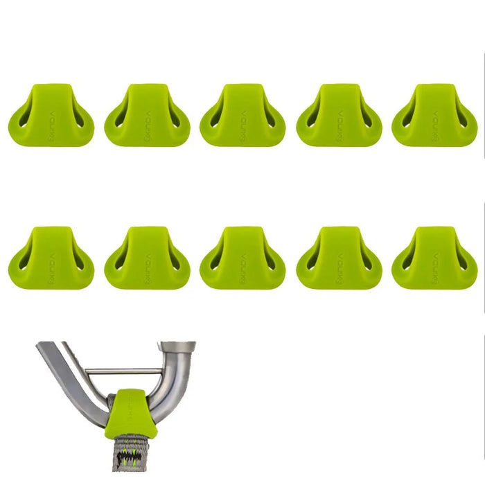 XINDA XD-PJ295 10Pcs Outdoor Rock Climbing Quickdraw Positioning Silicone Ring Triangle Rubber Anti Slip Sleeve - Green - 1