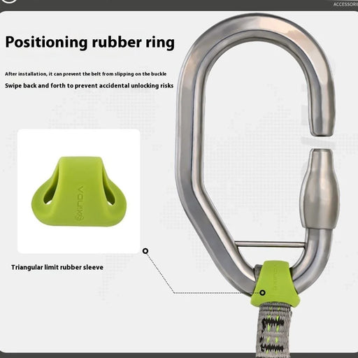 XINDA XD-PJ295 10Pcs Outdoor Rock Climbing Quickdraw Positioning Silicone Ring Triangle Rubber Anti Slip Sleeve - Green - 2