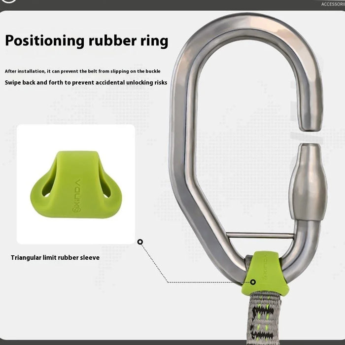 XINDA XD-PJ295 10Pcs Outdoor Rock Climbing Quickdraw Positioning Silicone Ring Triangle Rubber Anti Slip Sleeve - Green - 2