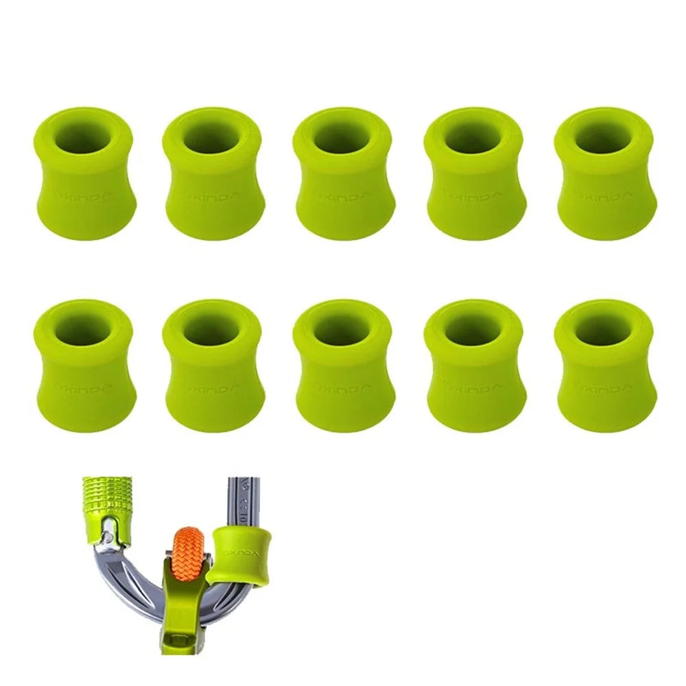 XINDA XD-PJ295 10Pcs For Outdoor Rock Climbing Positioning Silicone Rings Anti Slip Cylindrical Rubber Sleeve - Green - 1