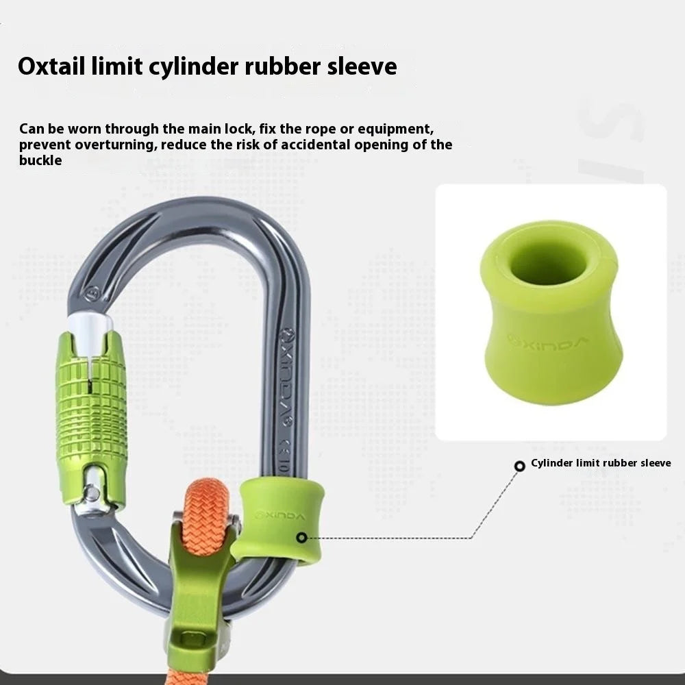 XINDA XD-PJ295 10Pcs For Outdoor Rock Climbing Positioning Silicone Rings Anti Slip Cylindrical Rubber Sleeve - Green - 4