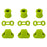 XINDA XD-PJ295 9Pcs Outdoor Climbing Quickdraw Positioning Anti Slip Silicone Rings Set for Carabiners - Green - 1
