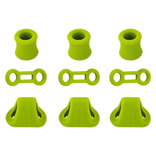 XINDA XD-PJ295 9Pcs Outdoor Climbing Quickdraw Positioning Anti Slip Silicone Rings Set for Carabiners - Green - 1
