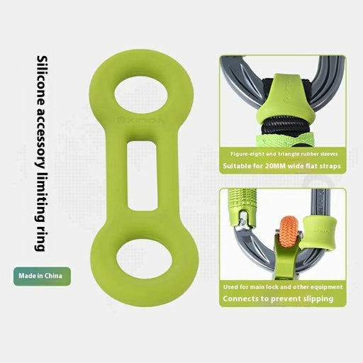 XINDA XD-PJ295 9Pcs Outdoor Climbing Quickdraw Positioning Anti Slip Silicone Rings Set for Carabiners - Green - 2