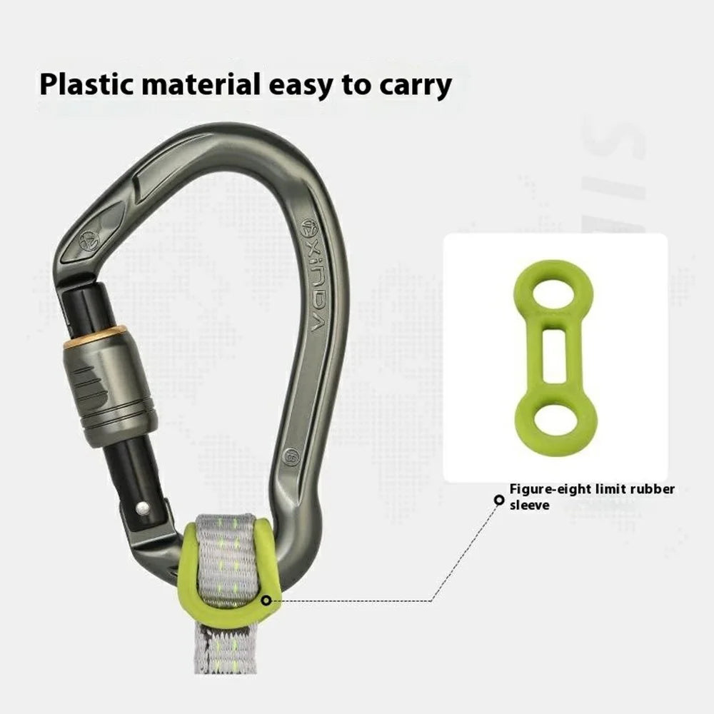 XINDA XD-PJ295 9Pcs Outdoor Climbing Quickdraw Positioning Anti Slip Silicone Rings Set for Carabiners - Green - 3