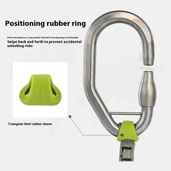 XINDA XD-PJ295 9Pcs Outdoor Climbing Quickdraw Positioning Anti Slip Silicone Rings Set for Carabiners - Green - 4