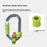XINDA XD-PJ295 9Pcs Outdoor Climbing Quickdraw Positioning Anti Slip Silicone Rings Set for Carabiners - Green - 5