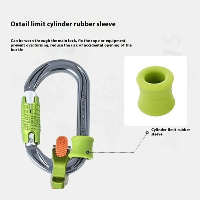 XINDA XD-PJ295 9Pcs Outdoor Climbing Quickdraw Positioning Anti Slip Silicone Rings Set for Carabiners - Green - 5