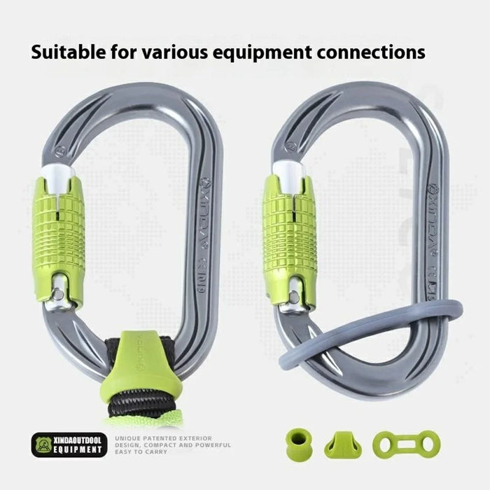 XINDA XD-PJ295 9Pcs Outdoor Climbing Quickdraw Positioning Anti Slip Silicone Rings Set for Carabiners - Green - 6