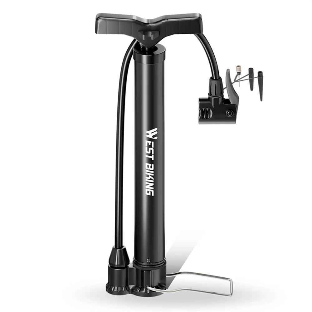 WEST BIKING YP0711041 Classic Version Bike Pump 120 PSI High Pressure Portable Inflator for Bicycle Electric Vehicle Basketball - 1