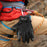 XINDA H-STO1 Goatskin Leather Gloves for Outdoor Rappelling Climbing Training Full Finger Protective Mittens - Black / S - 4