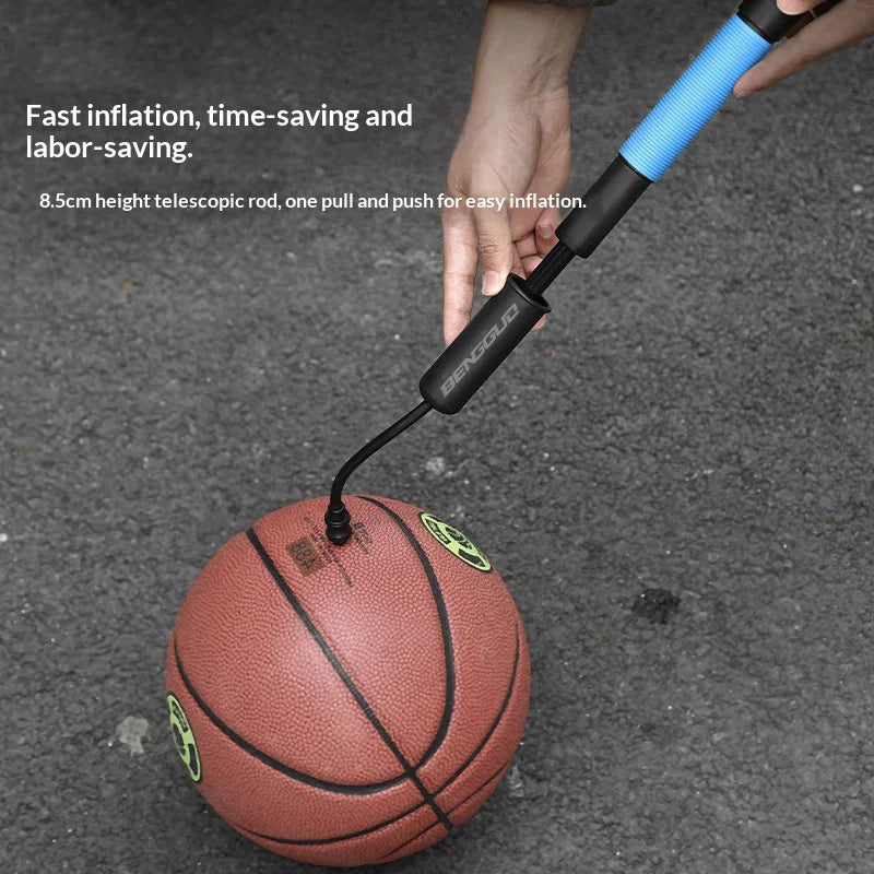 BENGGUO BG-1671 Portable Sports Ball Pump Hidden Needle for Basketball / Football / Volleyball Mini Inflator - Black - 4