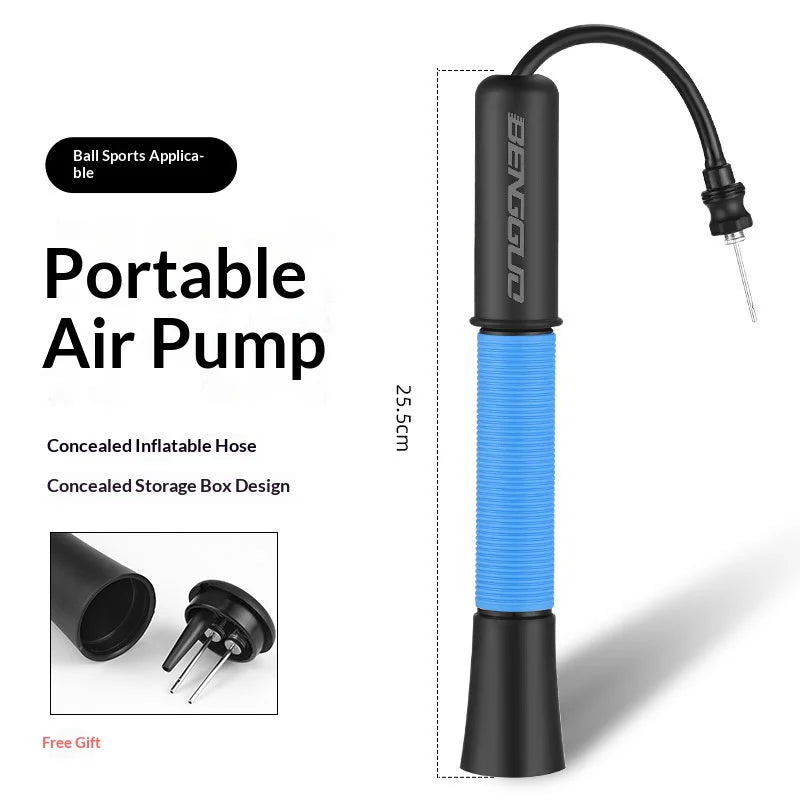 BENGGUO BG-1671 Portable Sports Ball Pump Hidden Needle for Basketball / Football / Volleyball Mini Inflator - Black - 6