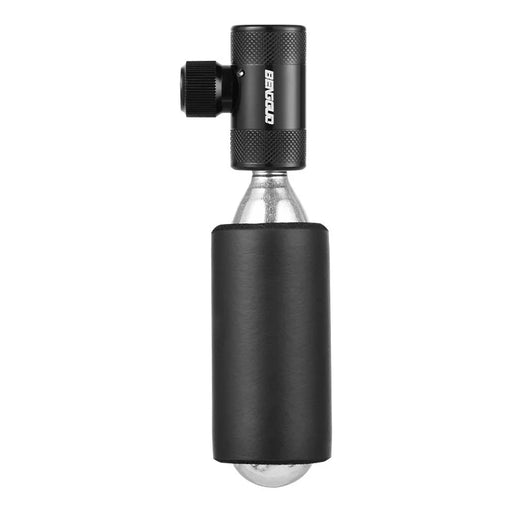 BENGGUO BG-1621 Bikes CO2 Cylinder Inflation Kit with Air Valve / Cylinder Sleeve, Bicycle Accessory - Black+Cylinder - 1