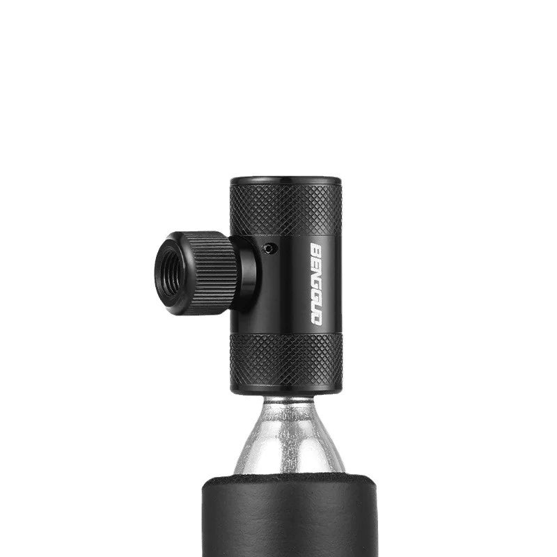 BENGGUO BG-1621 Bikes CO2 Cylinder Inflation Kit with Air Valve / Cylinder Sleeve, Bicycle Accessory - Black+Cylinder - 7