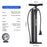 WEST BIKING Dual Cylinder High Pressure Bike Pump for Bicycle / E-Bike Portable Inflator with Air Pressure Gauge - Long Black - 2