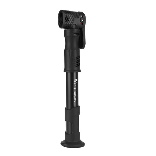 WEST BIKING YP0711207 Bicycle Pump 120PSI Aluminum Alloy Portable Road Bike Inflator for Cycling - Black - 1