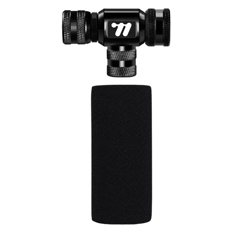 WEST BIKING YP0711211 Inflation Nozzle Mini CO2 Cartridge Bicycle Pump Nozzle Schrader / Presta Valve Compatible (without CO2 Cartridge) - Black - 1