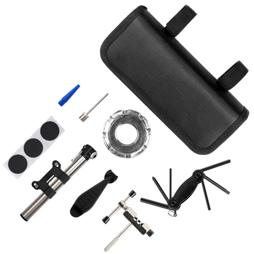 WEST BIKING MTB Mountain Bicycle Air Pump Tire Repair Tyre Patch Wrench Tool Kit Set - 1