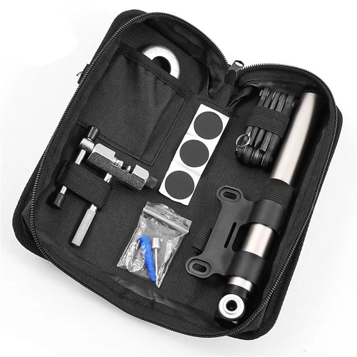 WEST BIKING MTB Mountain Bicycle Air Pump Tire Repair Tyre Patch Wrench Tool Kit Set - 3