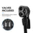 WEST BIKING YP0711118 Portable 140PSI Bicycle Tire Foot Pump Bike Air Inflator with Pressure Gauge - Black - 5