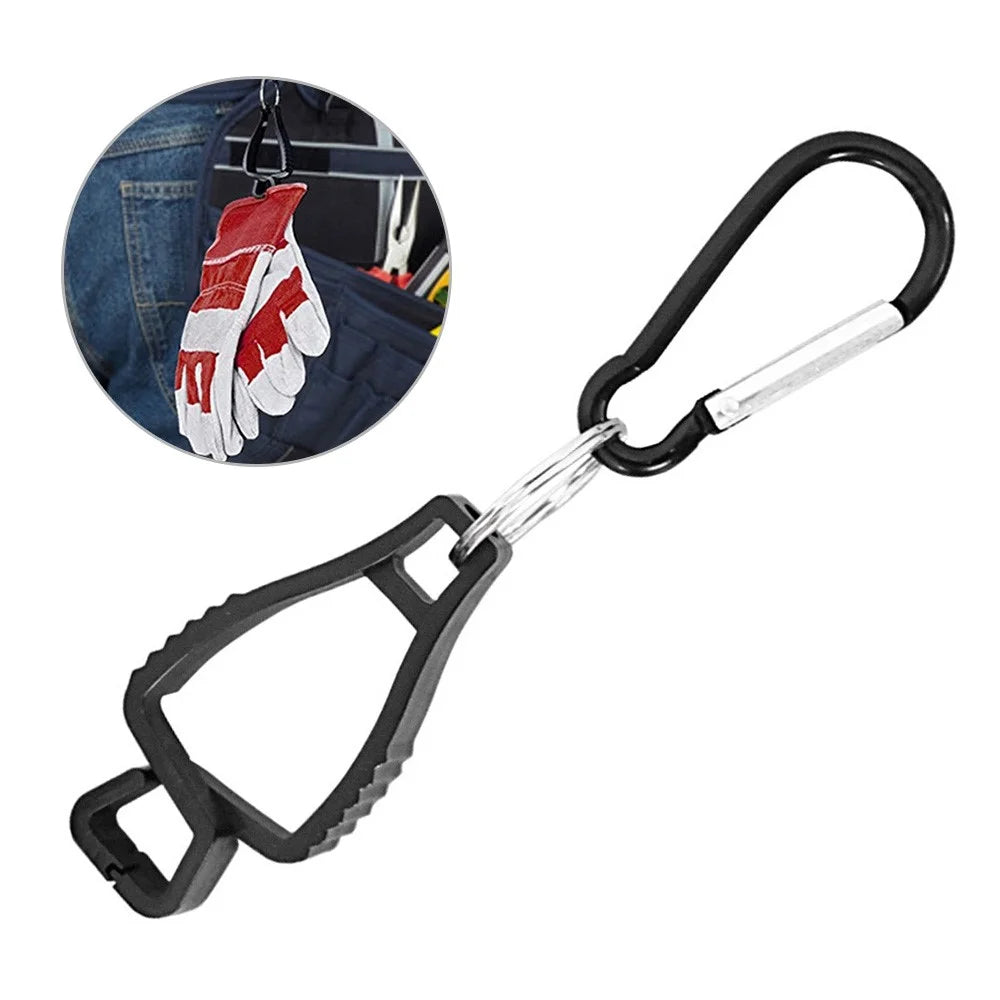 LUCKSTONE STJ-001-BK Safety Work Glove Clips Outdoor Work Belt Clip for Glasses Hats Helmets Towel Tool - 1