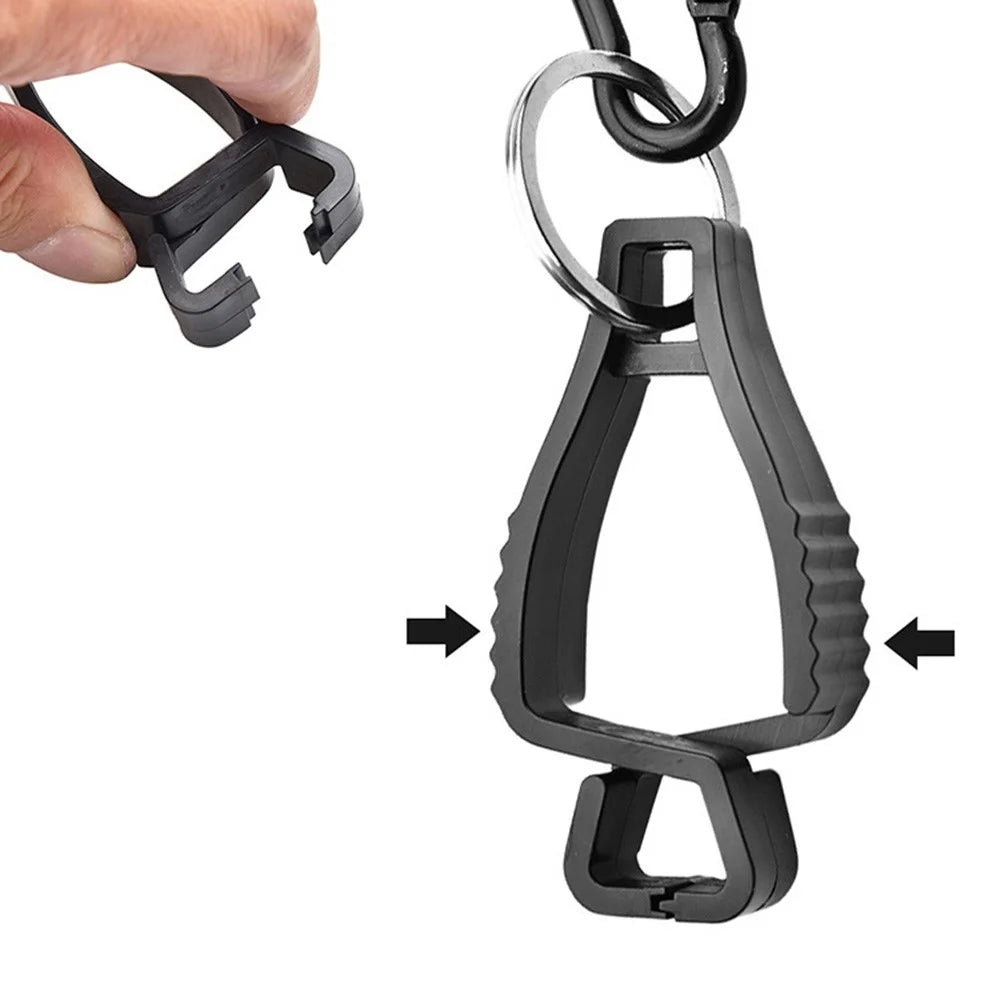 LUCKSTONE STJ-001-BK Safety Work Glove Clips Outdoor Work Belt Clip for Glasses Hats Helmets Towel Tool - 5