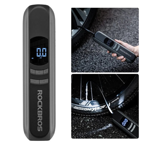 ROCKBROS A10 Car Motorcycle Bike Tire Air Pump Portable Wireless Electric Vehicle Tyre Inflator with LED Light - 1