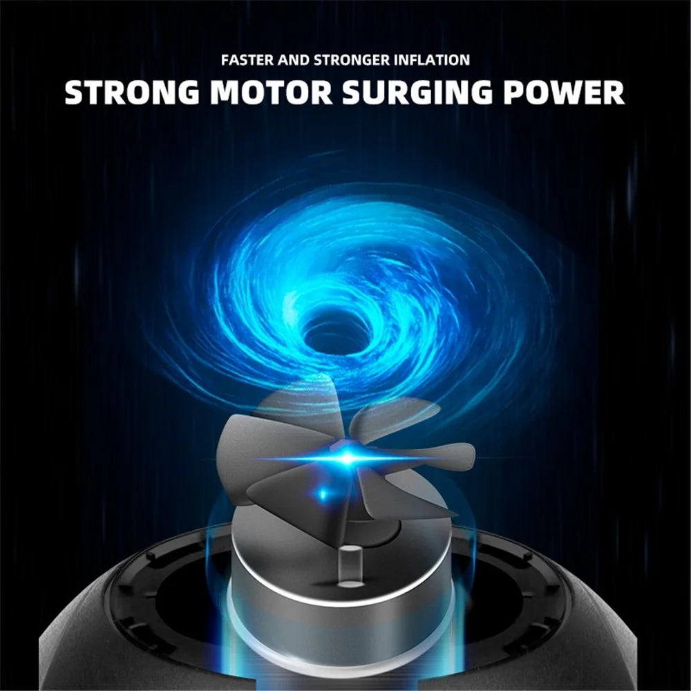ROCKBROS A10 Car Motorcycle Bike Tire Air Pump Portable Wireless Electric Vehicle Tyre Inflator with LED Light - 4