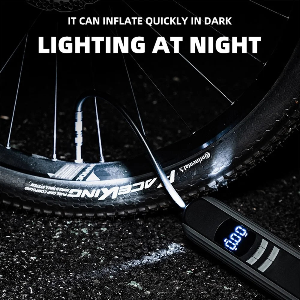 ROCKBROS A10 Car Motorcycle Bike Tire Air Pump Portable Wireless Electric Vehicle Tyre Inflator with LED Light - 7