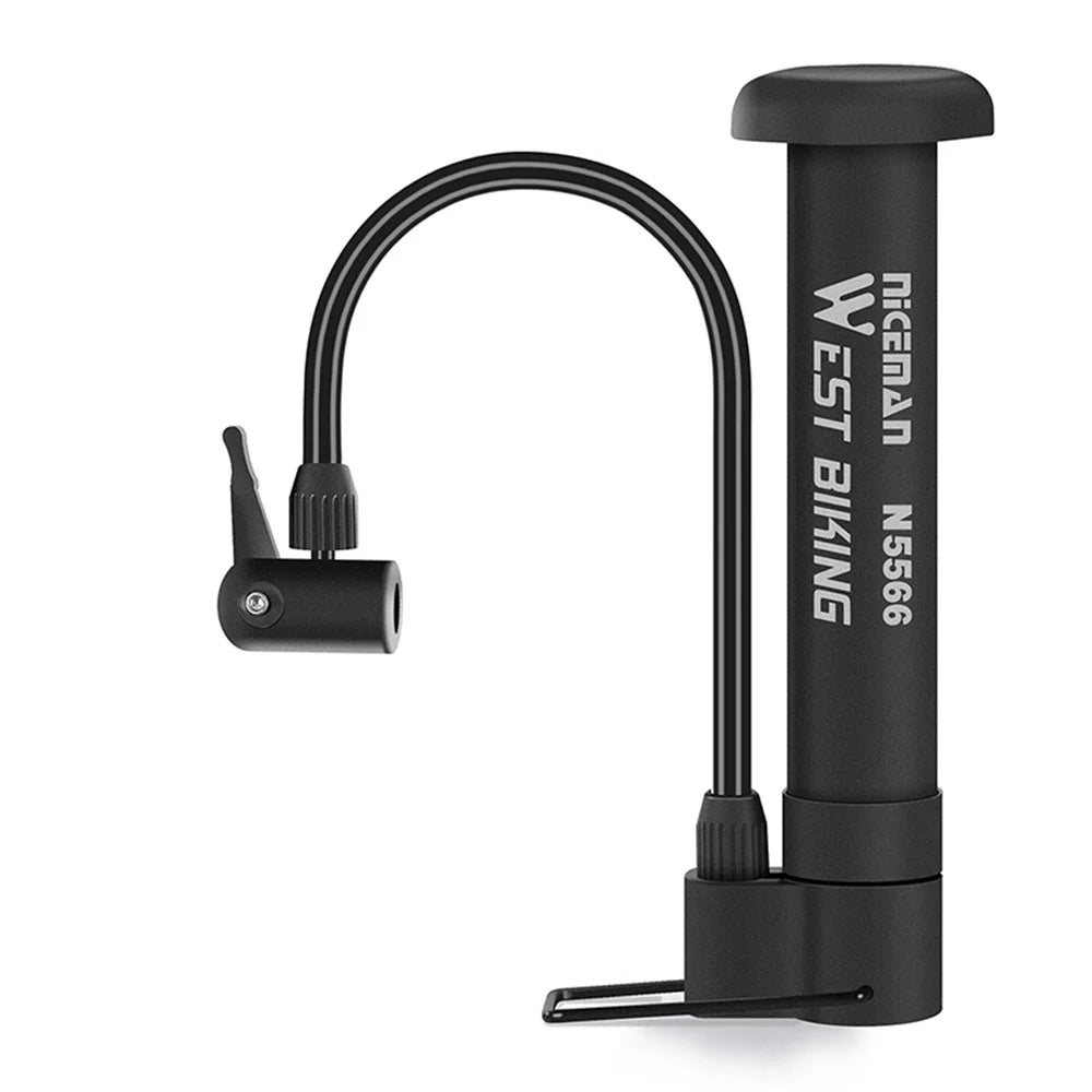 WEST BIKING YP0711140 Bicycle Foot Pump 80PSI Portable Tire Air Pump Mini Inflator for Electric Bikes / Balls - 2