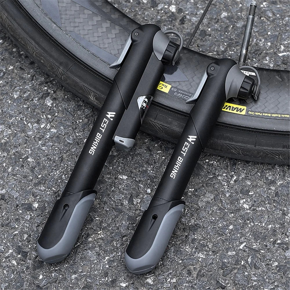 WEST BIKING YP0711156 Portable 100PSI High Pressure Hand Pump Mini Lightweight Tire Inflator Pump for Cycling - 7