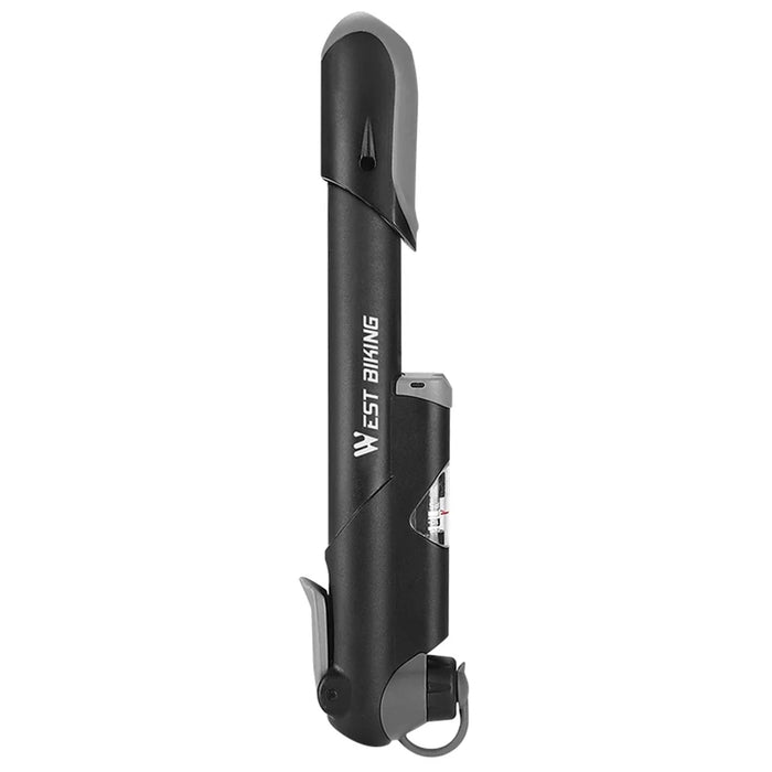 WEST BIKING YP0711157 Portable 100PSI High Pressure Hand Pump with Air Pressure Gauge, Lightweight Tire Inflator Pump - 1