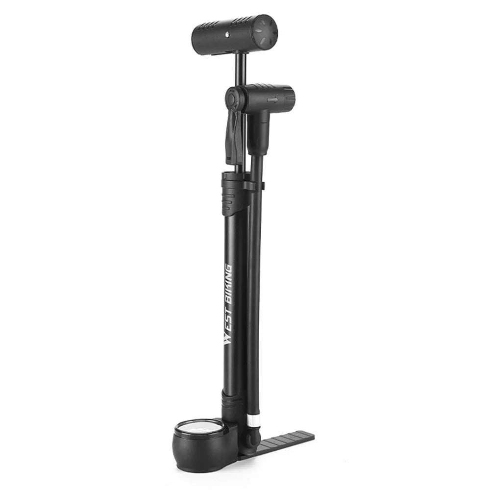 WEST BIKING YP0711152 120PSI High Pressure Aluminum Alloy Air Pump Portable Ultra-Light Tire Inflator Pump - 2