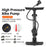 WEST BIKING YP0711153 160PSI High Pressure Pump Metal Portable Inflator Pump with Tire Pressure Gauge - Black - 2
