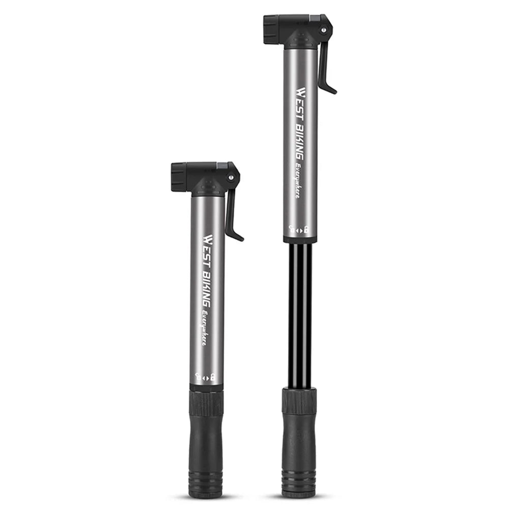 WEST BIKING YP0711155 Portable Bicycle Tire Air Pump Screwdriver Aluminum Alloy Manual Inflator - 2