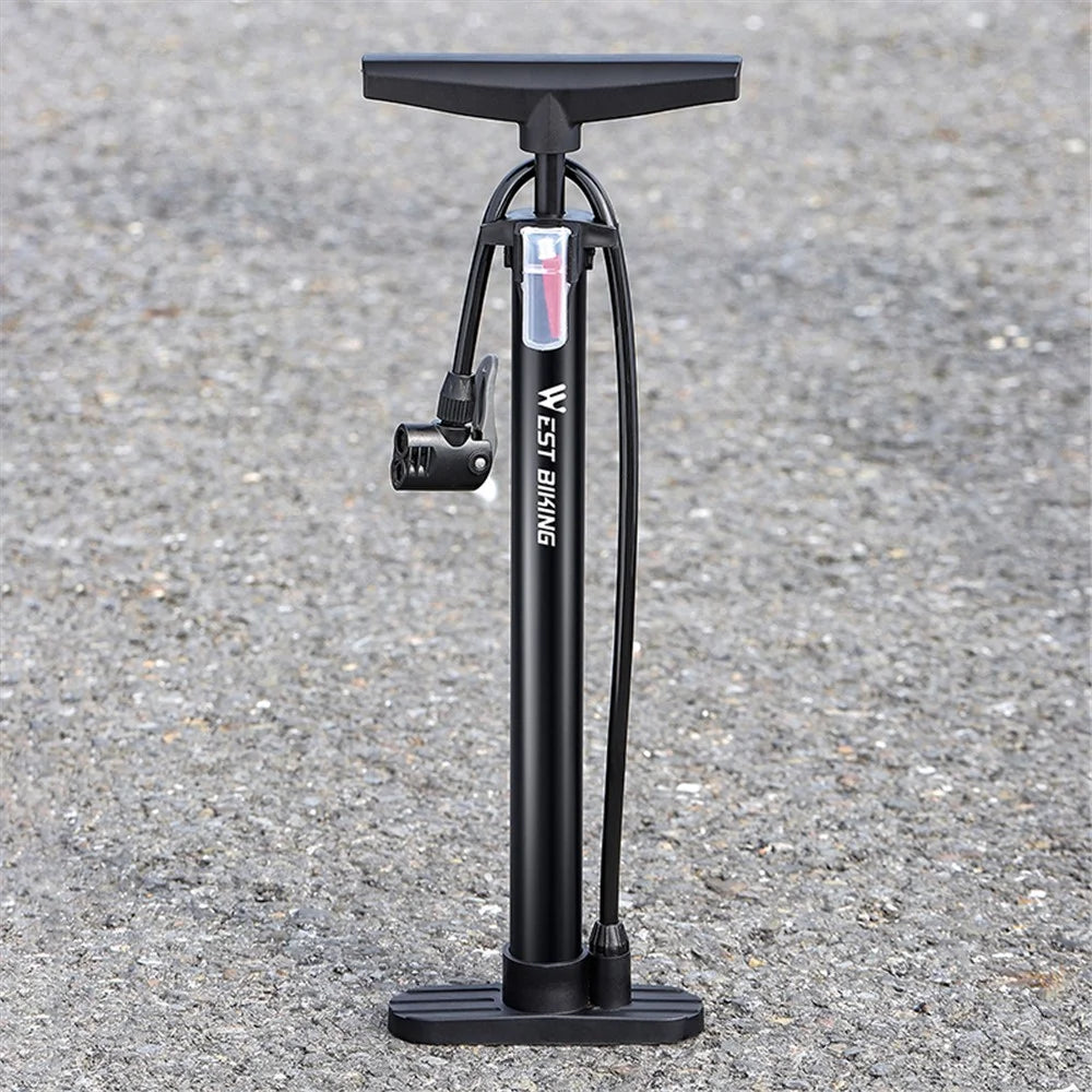 WEST BIKING YP0711159 Widen Handle Air Pump High Pressure Motorcycle E-Bike Bicycle Tire Inflator - 7