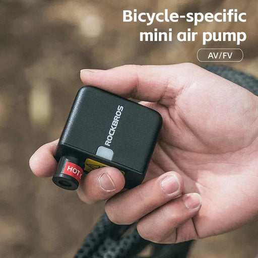 ROCKBROS AS1 Mini Electric Air Pump Portable High Pressure FV / AV Nozzle Road Mountain Bike Inflator Pump - 2