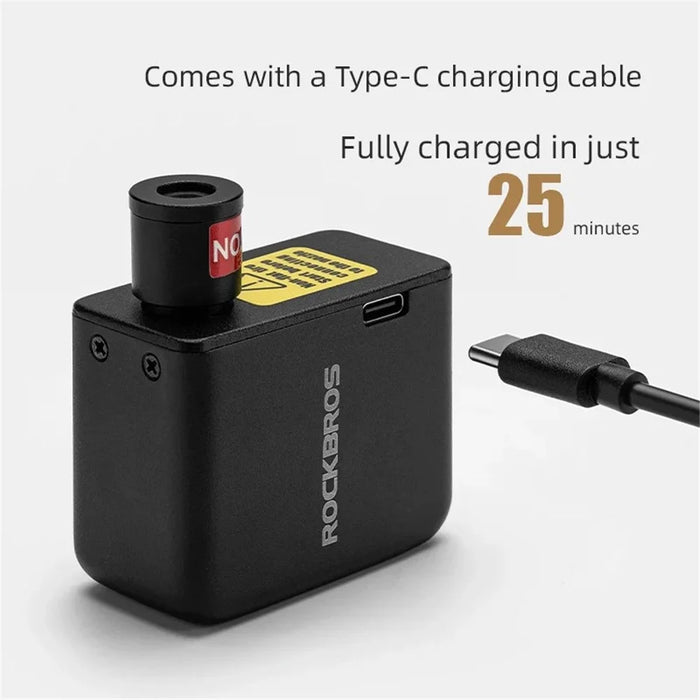 ROCKBROS AS1 Mini Electric Air Pump Portable High Pressure FV / AV Nozzle Road Mountain Bike Inflator Pump - 4