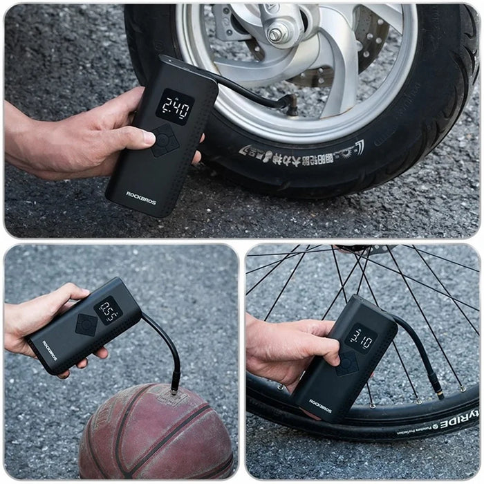 ROCKBROS A13 Electric Pump 2000mAh 150PSI Cordless Tire Inflatable Pump Mini Compressor - 6