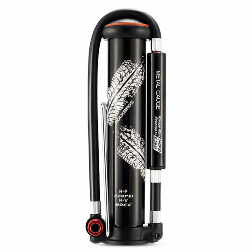 ROCKBROS QT-LD1 Bicycle Pump 220PSI Mini Hand Air Pump Tire Inflator with Hidden Pressure Gauge - 1