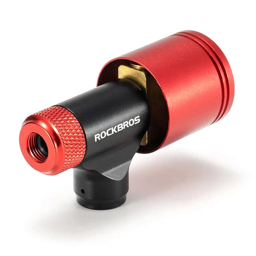 ROCKBROS Bicycle CO2 Cylinder Inflator Gas Nozzle Bike Tire Pump Presta and Schrader Valve Compatible - 1
