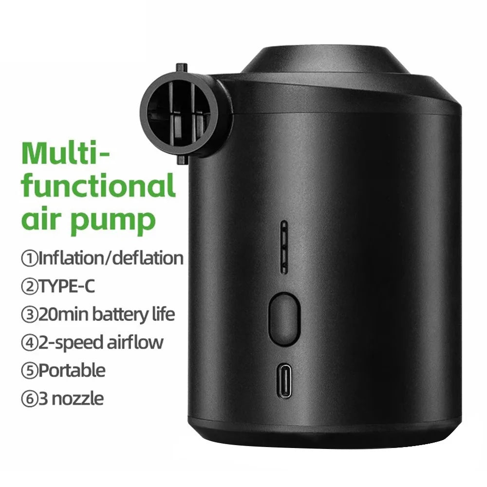 ROCKBROS D2 Electric Air Pump Portable Air Compressor 2600mAh Inflator for Air Mattress Couch Air Bed - 2