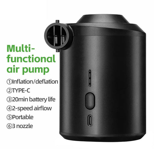 ROCKBROS D2 Electric Air Pump Portable Air Compressor 2600mAh Inflator for Air Mattress Couch Air Bed - 2