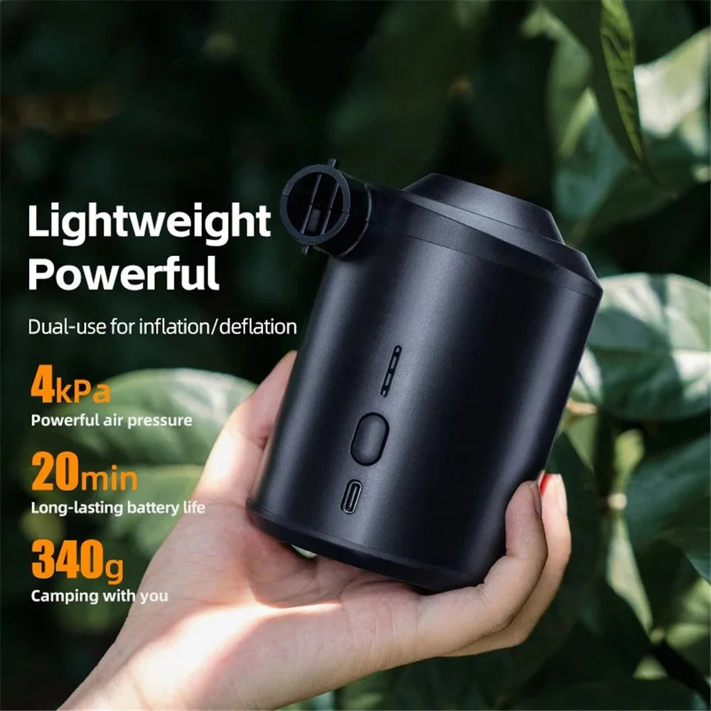 ROCKBROS D2 Electric Air Pump Portable Air Compressor 2600mAh Inflator for Air Mattress Couch Air Bed - 3